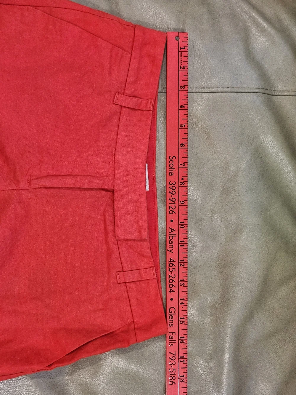 J.CREW Women's Red Linen Cotton Scallop Hem Chino Shorts Classic Fit 6